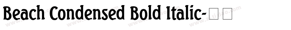 Beach Condensed Bold Italic字体转换